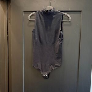 Yummie Black Sleeveless Mock Neck Bodysuit